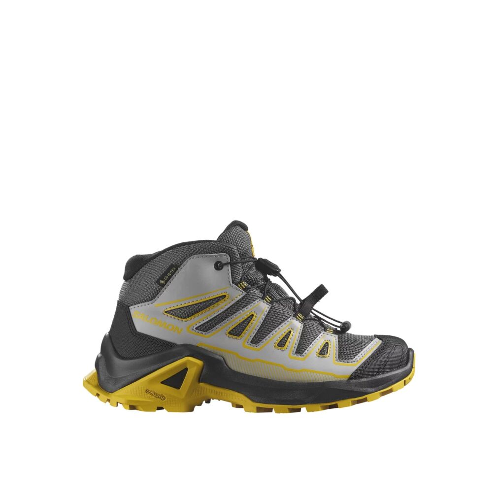 メンテ済■SALOMON100cm■ブーツ19.5〜21cm■ジュニア子供キッズ Ghete Copii Salomon X Ultra Mid Gtx Castlerock-Black-Spicy Mustard