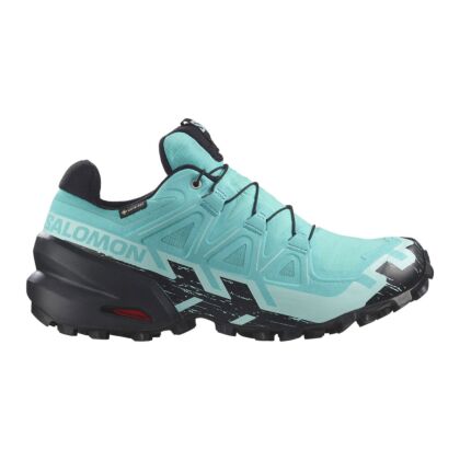 Pantofi Alergare Trail Femei Salomon Speedcross 6 GTX Blue Curacao-Black-Iced Aqua