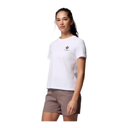 Tricou Femei Columbia Rolling Bend Graphic Shirt tricou cu maneci scurte pt. femei - alb White_-_himalaya.ro_-_main