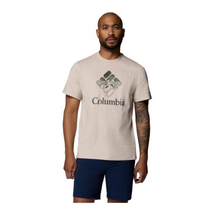Tricou Barbati Columbia CSC Seasonal Graphic Logo Beige