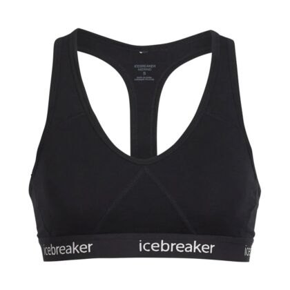 Bustiera Femei Icebreaker Sprite Racerback Black