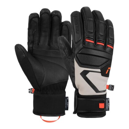 Manusi Schi Barbati Reusch Pro Rc Black-Glacier Grey-Fluo Red