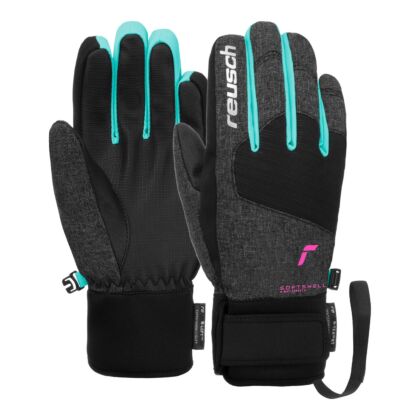Manusi Schi Copii Simon R-Tex Xt Junior Black Melange-Bachelor Button-Knockout Pink