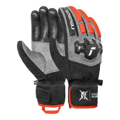 Manusi Schi Barbati Reusch Worldcup Warrior R-Tex XT Black-Silver-Fluo Red