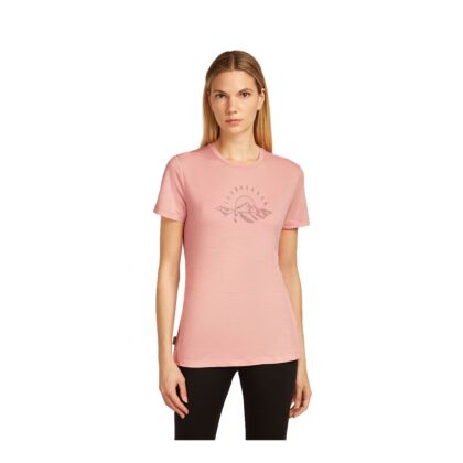 Tricou Femei Icebreaker Merino 150 Tech Lite SS Tee Sunrise Sumit Blush