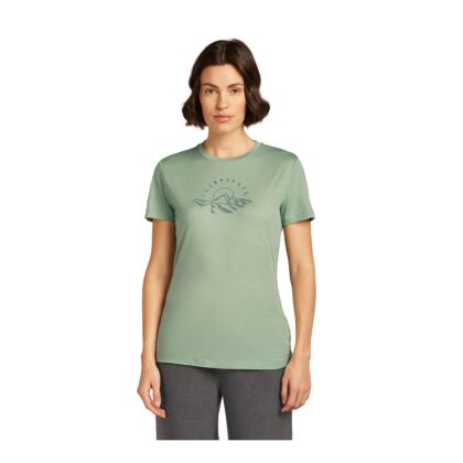 Tricou Femei Icebreaker Merino 150 Tech Lite SS Tee Sunrise Sumit Seaglass