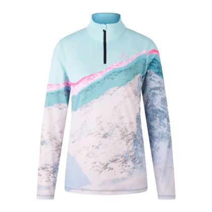 Bluza Termica Femei Bogner Fire+Ice Ilvy 3 Blue-White