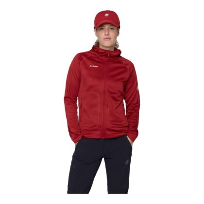 himalaya.ro - Polar Femei Mammut Crag ML Hooded Dark Mammut Red - 1