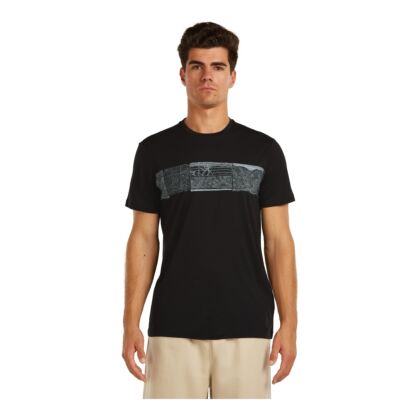 Tricou Barbati Icebreaker Merino 150 Tech Lite Elevation Line Negru