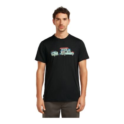 Tricou Barbati Icebreaker Merino 150 Tech Lite Transportage Negru