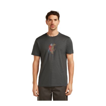 himalaya.ro - Tricou Barbati Icebreaker Merino 150 Tech Lite Short Sleeve Tee Bear Catch Black - main